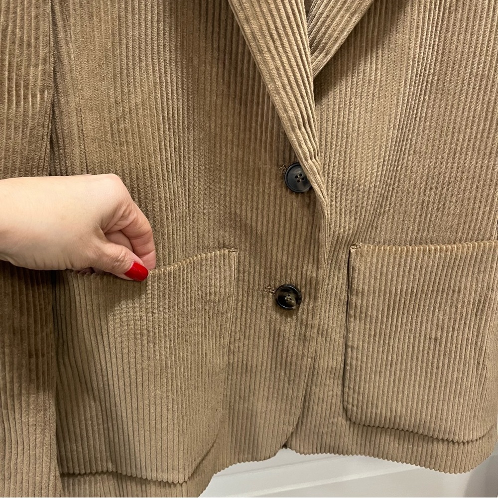 Weekend Max Mara Corduroy Tan Blazer - Picture 6 of 16